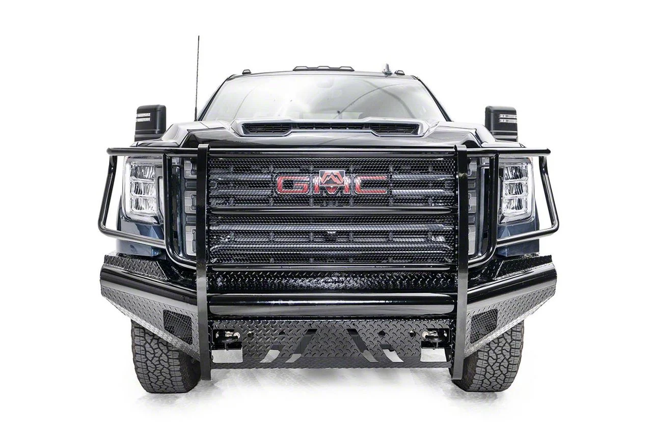 Fab Fours Black Steel Elite Front Bumper with Full Guard; Matte Black (20-23 Sierra 2500 HD)