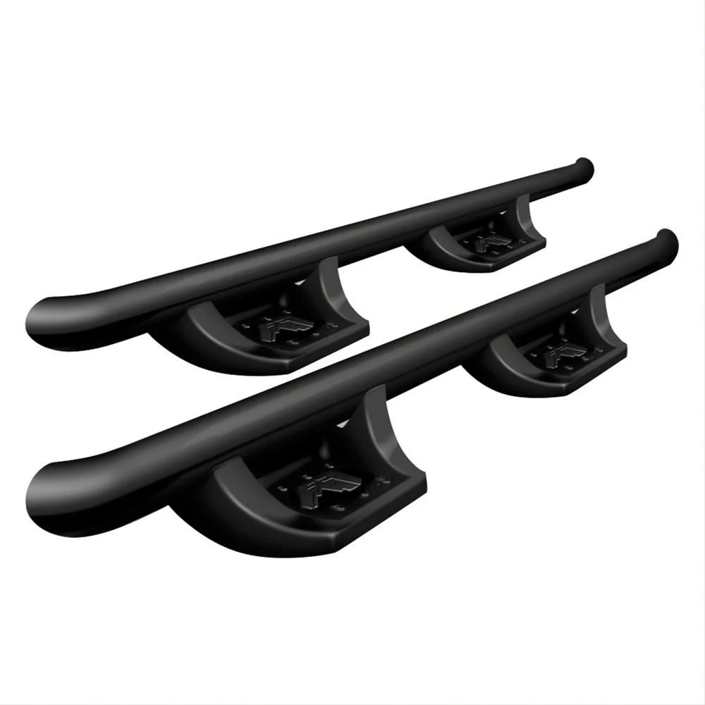 Fab Fours Side Step Bars; Black (15-19 6.6L Duramax Sierra 2500 HD Crew Cab)