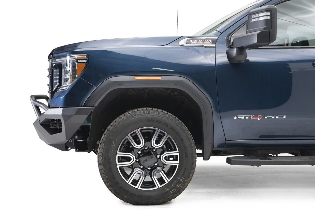 Fab Fours Vengeance Front Bumper with Pre-Runner Guard; Bare Steel (20-23 Sierra 2500 HD)