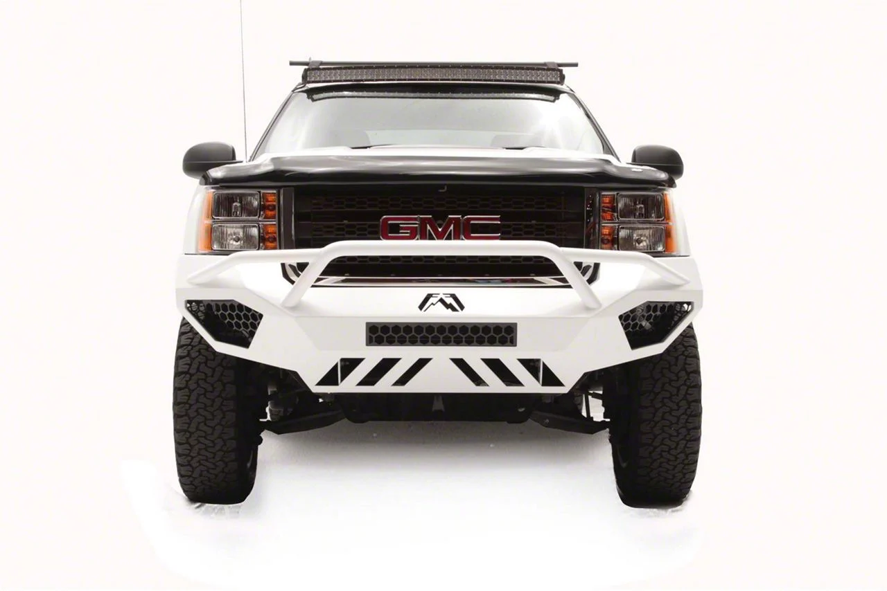 Fab Fours Vengeance Front Bumper with Pre-Runner Guard; Matte Black (11-14 Sierra 2500 HD)