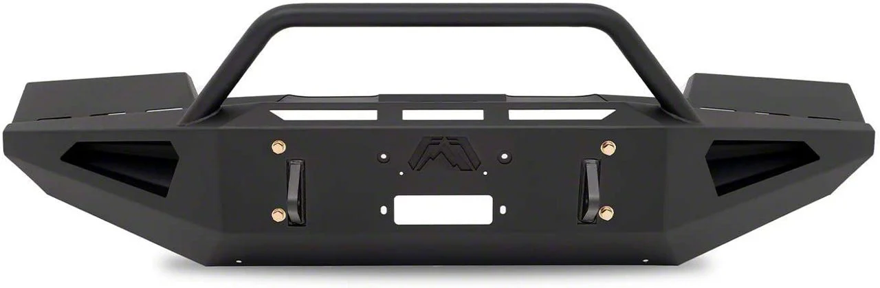 Fab Fours Red Steel Front Bumper with Pre-Runner Guard; Matte Black (11-14 Sierra 3500 HD)
