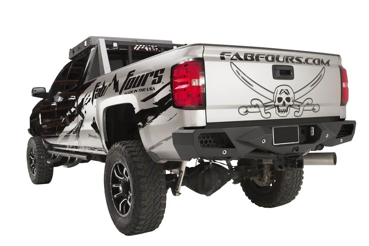Fab Fours Vengeance Rear Bumper; Matte Black (15-19 Sierra 3500 HD)