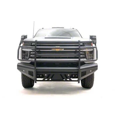 Fab Fours Black Steel Elite Front Bumper with Full Guard; Matte Black (20-23 Silverado 2500 HD)