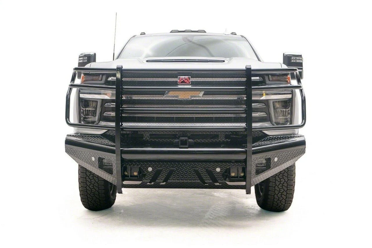 Fab Fours Black Steel Ranch Front Bumper with Full Guard; Matte Black (20-23 Silverado 2500 HD)