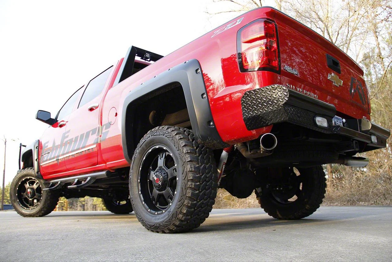 Fab Fours Black Steel Rear Bumper; Matte Black (15-19 Silverado 2500 HD)