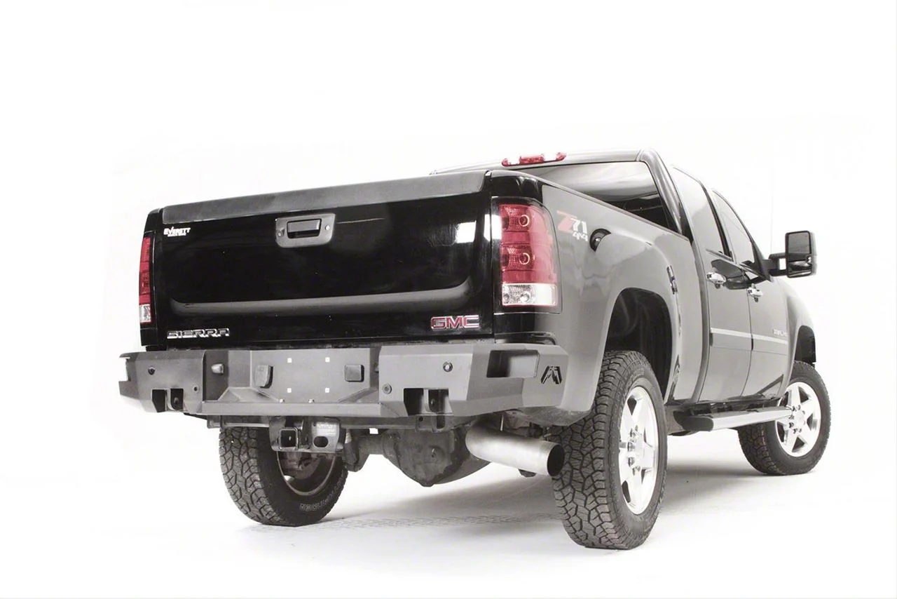 Fab Fours Premium Rear Bumper with D-Ring Mounts; Bare Steel (11-14 Silverado 2500 HD)