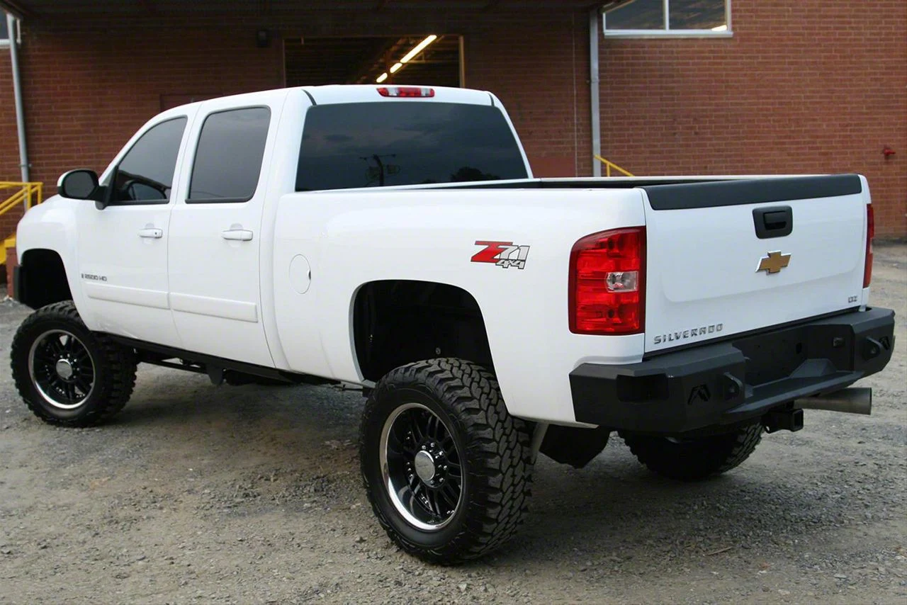 Fab Fours Premium Rear Bumper; Matte Black (11-14 Silverado 2500 HD)