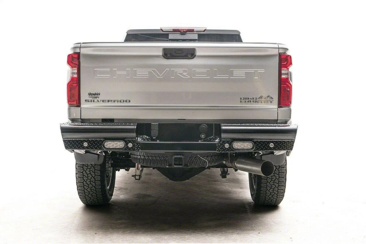 Fab Fours Black Steel Rear Bumper; Matte Black (20-26 Silverado 3500 HD)