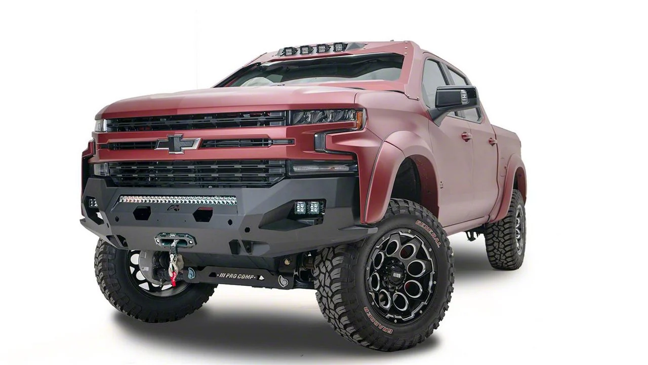 Fab Fours Matrix Front Bumper with No Guard; Bare Steel (15-19 Silverado 3500 HD)