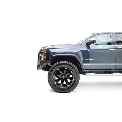 Fab Fours Open Fender Flares; Matte Black (15-19 Silverado 3500 HD)