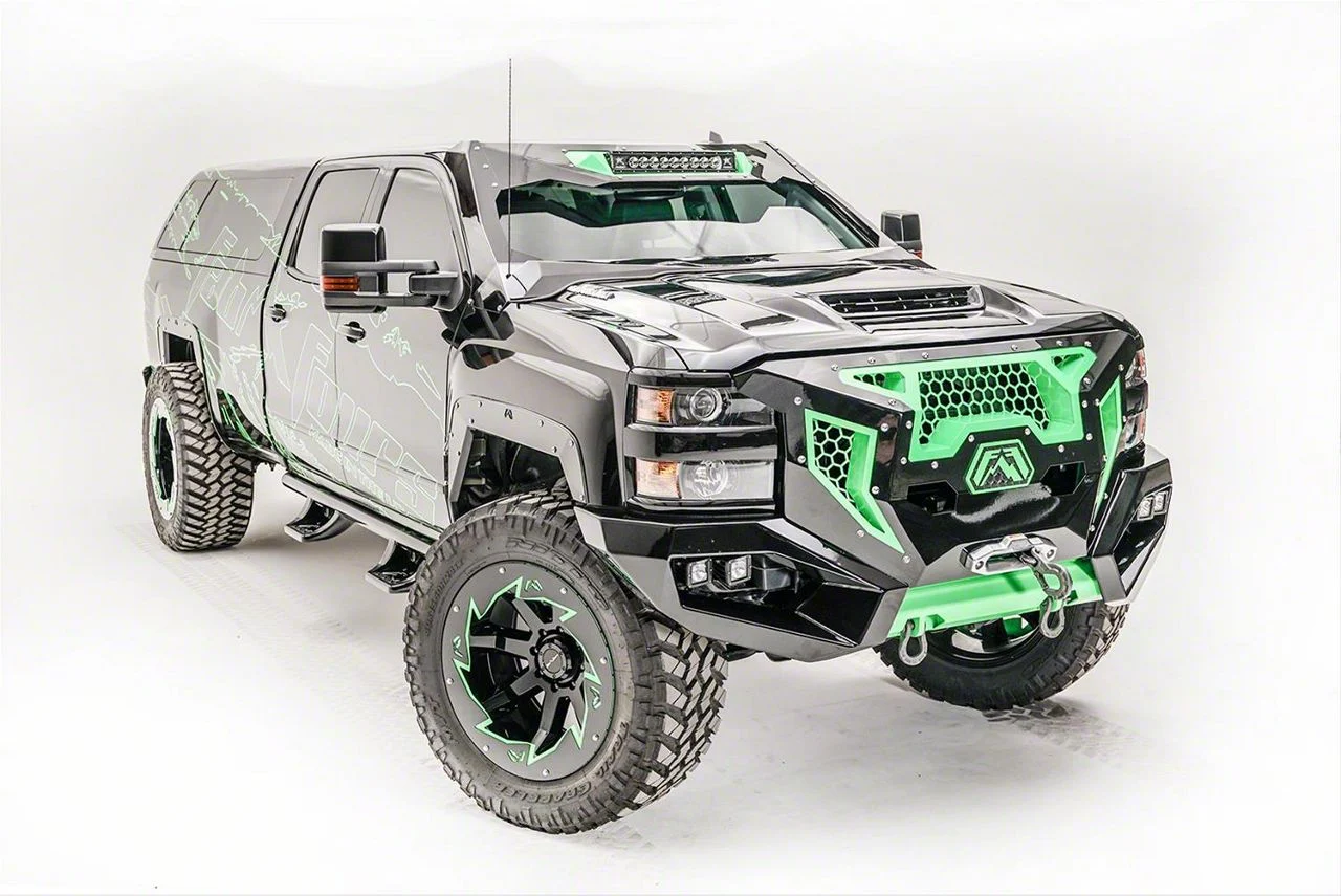 Fab Fours ViCowl Windshield Protector; Bare Steel (15-19 Silverado 3500 HD w/o RAM Air Hood)
