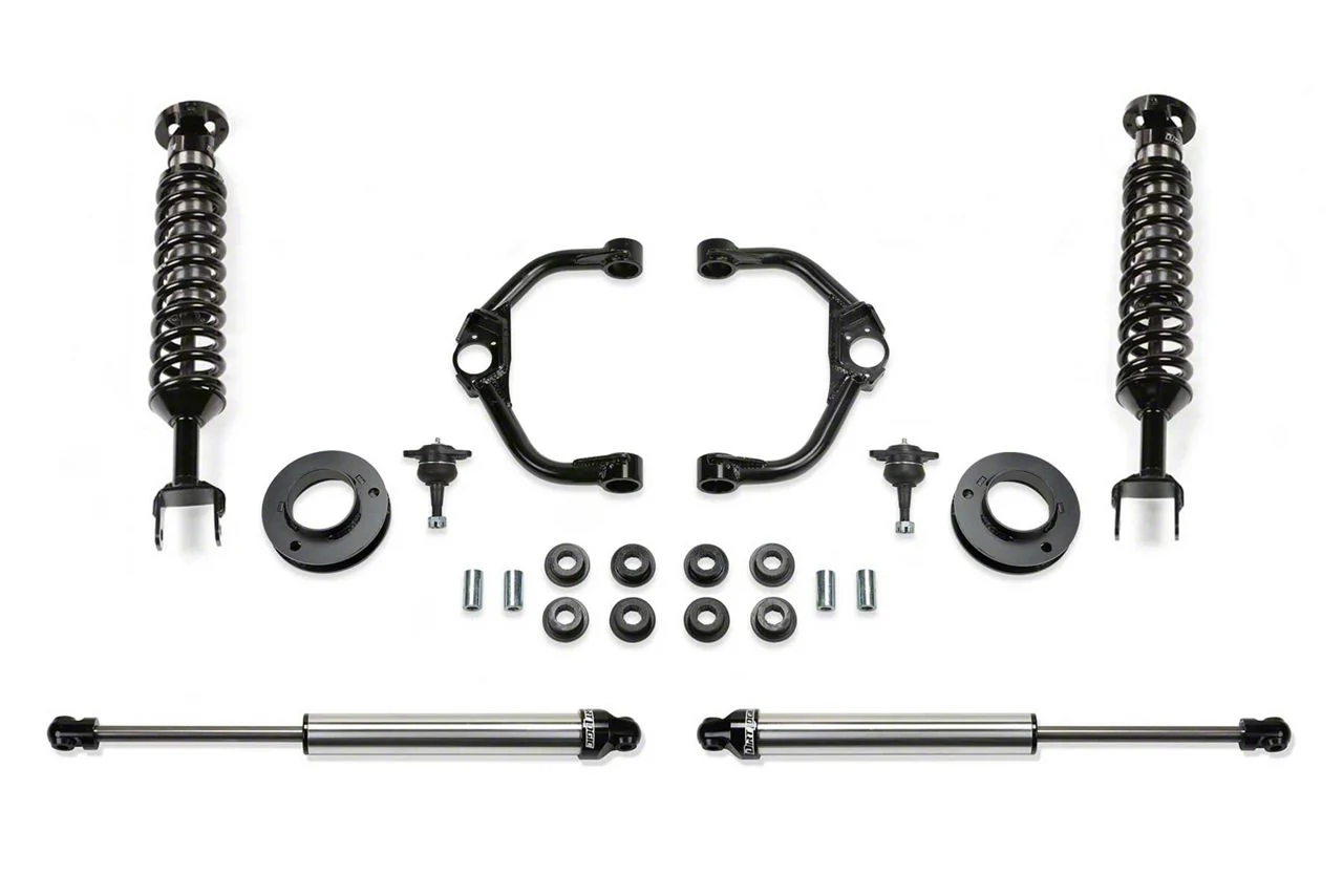 Fabtech 3-Inch Ball Joint Upper Control Arm Lift Kit with Dirt Logic 2.5 Coil-Overs and Dirt Logic 2.25 Shocks (19-26 4WD RAM 1500 Rebel w/o Air Ride)
