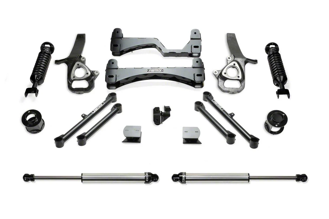Fabtech 6-Inch Performance Suspension Lift Kit with Dirt Logic 2.5 Coil-Overs and Rear Dirt Logic 2.25 Shocks (19-24 2WD RAM 1500 w/o Air Ride, Excluding Rebel, RHO & TRX)