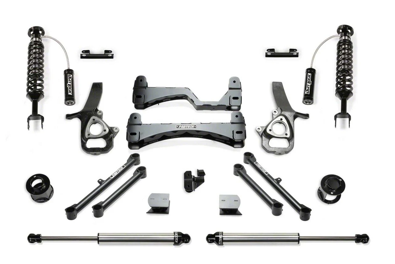 Fabtech 6-Inch Performance Suspension Lift Kit with Dirt Logic 2.5 Reservoir Coil-Overs and Rear Dirt Logic 2.25 Shocks (19-24 2WD RAM 1500 w/o Air Ride, Excluding Rebel, RHO & TRX)