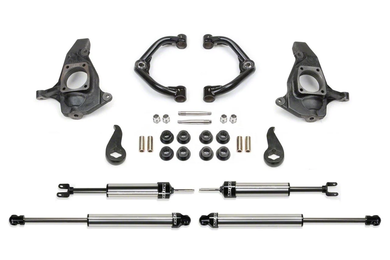 Fabtech 3.50-Inch Uniball Upper Control Arm Lift Kit with Dirt Logic Shocks (11-19 Sierra 3500 HD Extended/Double Cab, Crew Cab)