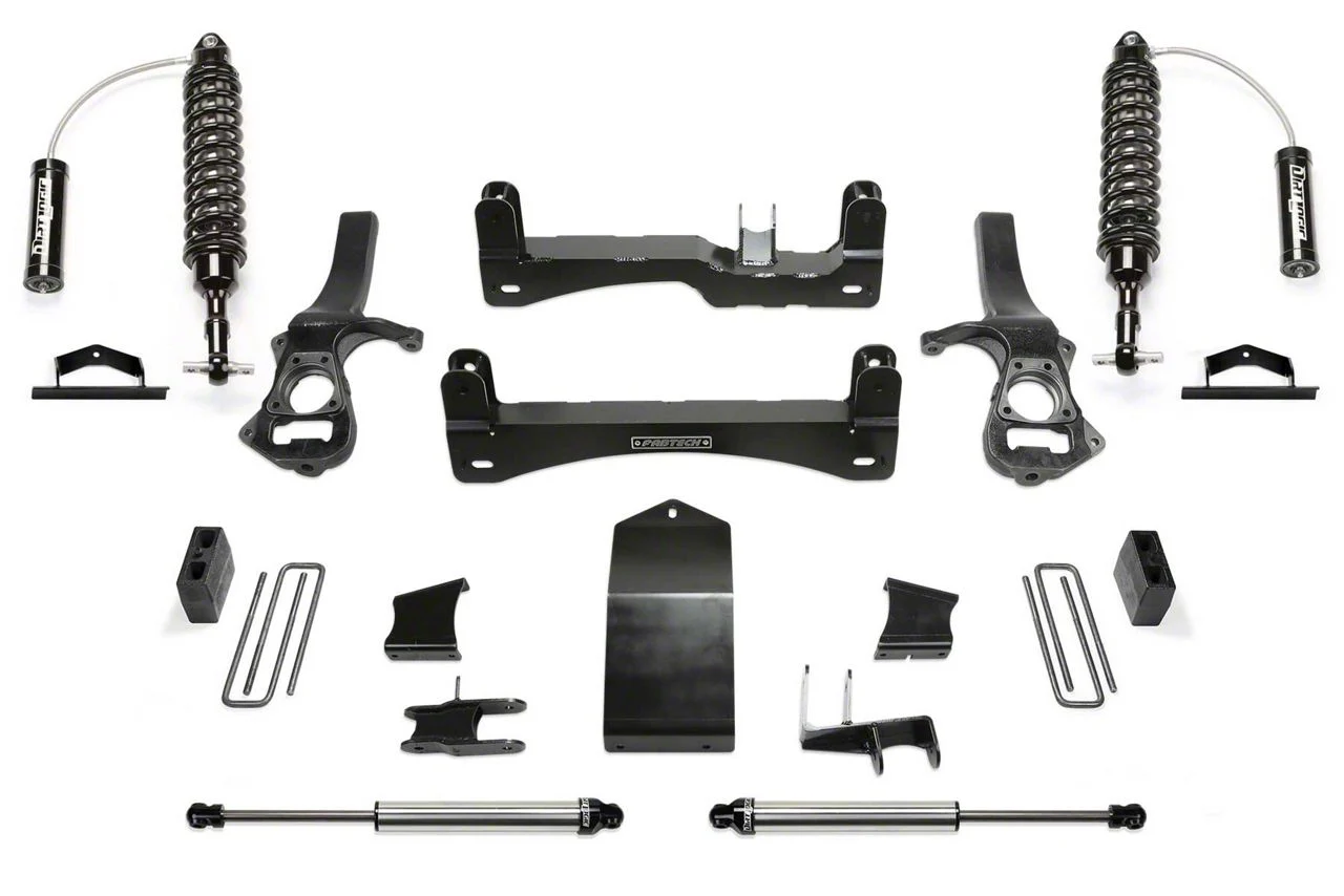 Fabtech 6-Inch Performance Suspension Lift Kit with Dirt Logic 2.5 Reservoir Coil-Overs and Dirt Logic 2.25 Shocks (19-24 4WD Silverado 1500 Crew Cab w/ 5.80-Foot Short Box, Excluding Diesel & Trail Boss)