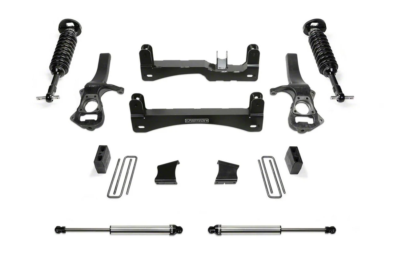 Fabtech 6-Inch Performance Suspension Lift Kit with Dirt Logic 2.5 Coil-Overs and Dirt Logic 2.25 Shocks (19-24 2WD Silverado 1500 Crew Cab w/ 5.80-Foot Short Box, Excluding Trail Boss)