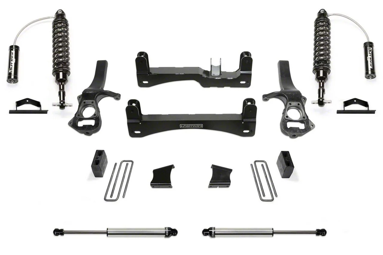 Fabtech 6-Inch Performance Suspension Lift Kit with Dirt Logic 2.5 Reservoir Coil-Overs and Dirt Logic 2.25 Shocks (19-24 2WD Silverado 1500 Crew Cab w/ 5.80-Foot Short Box, Excluding Trail Boss)
