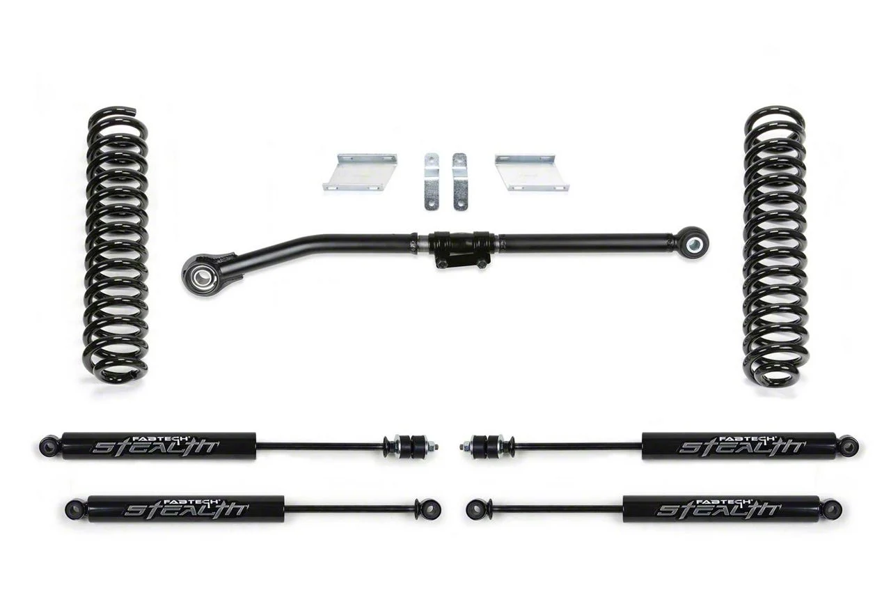Fabtech 2.50-Inch Basic Suspension Lift Kit with Stealth Shocks (17-22 4WD 6.7L Powerstroke F-250 Super Duty)