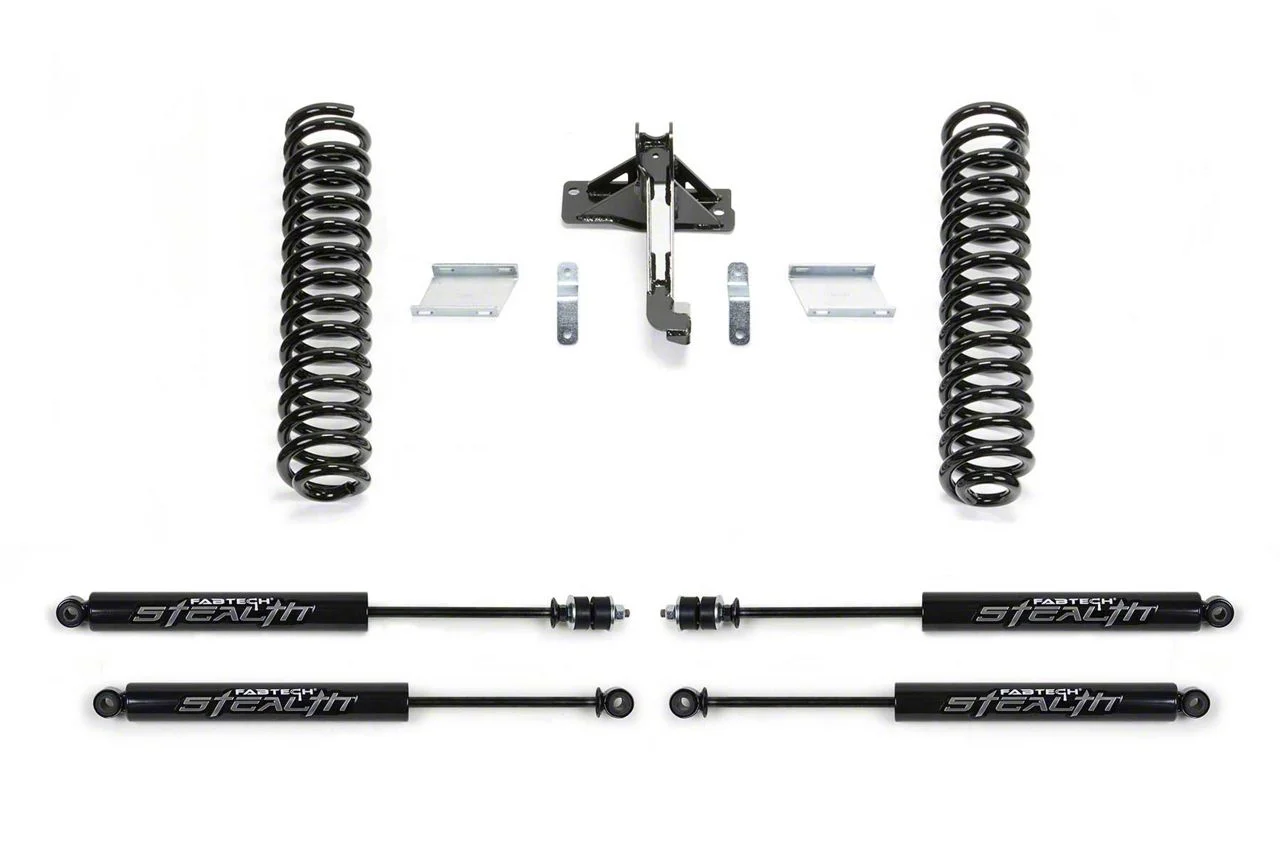 Fabtech 2.50-Inch Budget Suspension Lift Kit with Stealth Shocks (17-22 4WD 6.7L Powerstroke F-250 Super Duty)