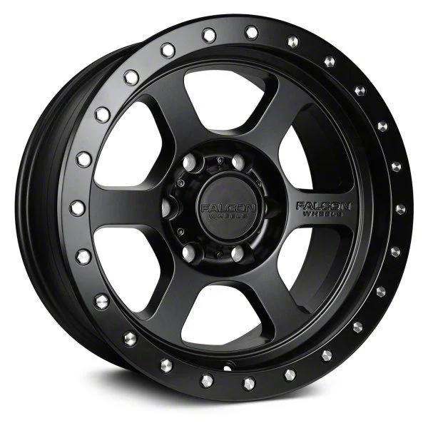 Falcon Wheels T1 Series Full Matte Black 6-Lug Wheel; 18x9; 0mm Offset (21-26 Yukon)