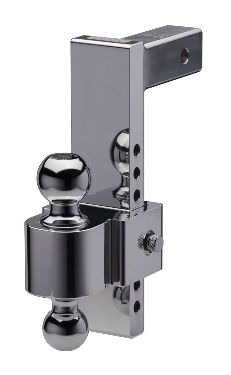 FLASH E Series 2-Inch Receiver Hitch Adjustable Ball Mount; 10-Inch Drop (Universal; Some Adaptation May Be Required)