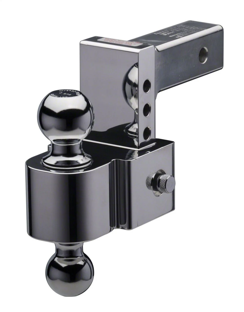 FLASH E Series 2-Inch Receiver Hitch Adjustable Ball Mount; 4-Inch Drop (Universal; Some Adaptation May Be Required)