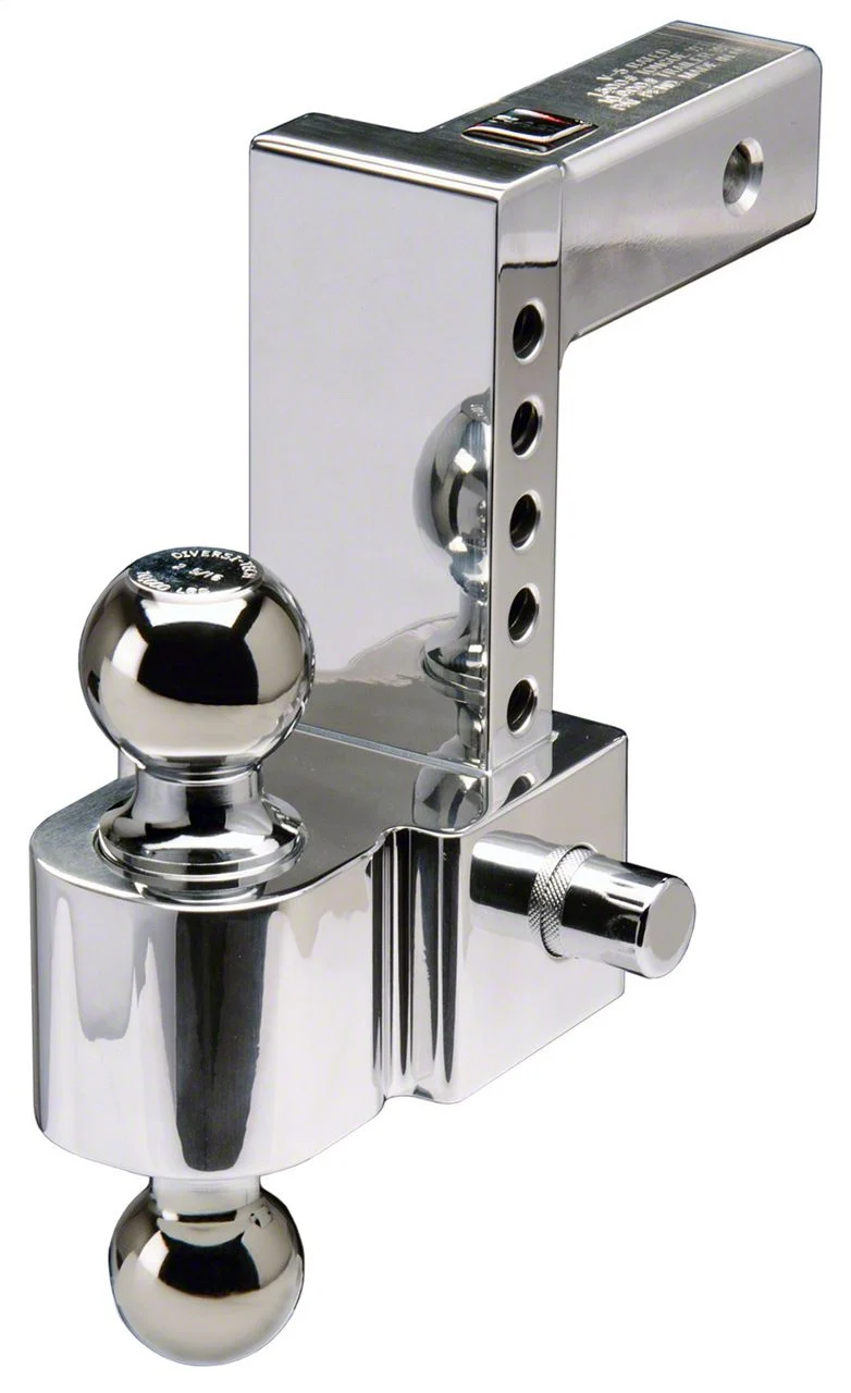 FLASH E Series 2-Inch Receiver Hitch Adjustable Ball Mount; 6-Inch Drop (Universal; Some Adaptation May Be Required)