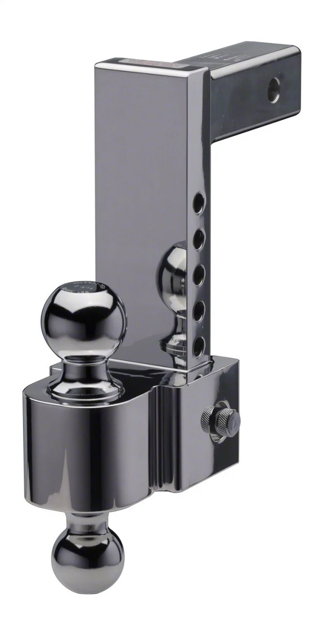 FLASH E Series 2-Inch Receiver Hitch Adjustable Ball Mount; 8-Inch Drop (Universal; Some Adaptation May Be Required)