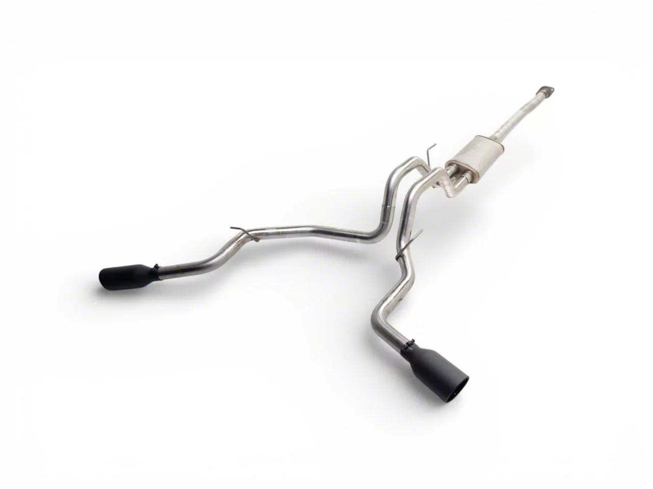 Flowmaster FlowFX Dual Exhaust System with Black Tips; Side Exit (15-20 3.5L EcoBoost F-150, Excluding Raptor & 19-20 F-150 Limited)