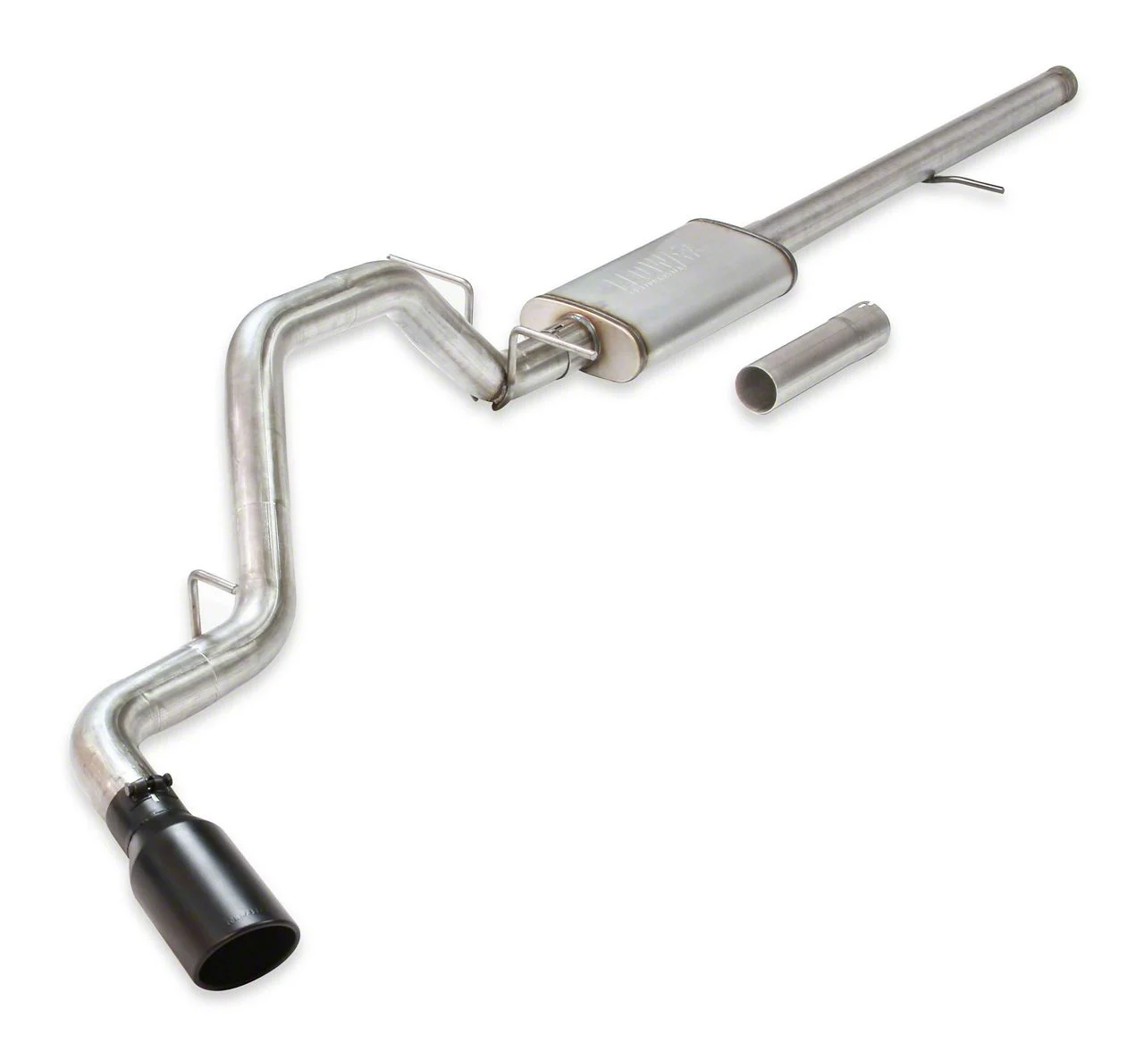 Flowmaster FlowFX Single Exhaust System with Black Tip; Side Exit (14-18 4.3L Sierra 1500)
