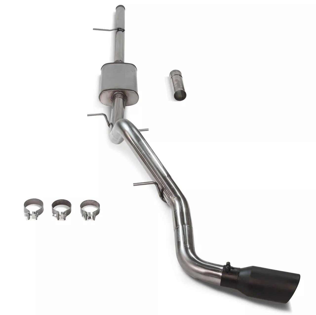 Flowmaster FlowFX Single Exhaust System with Black Tip; Side Exit (19-26 5.3L Sierra 1500 w/o Factory Dual Exhaust)