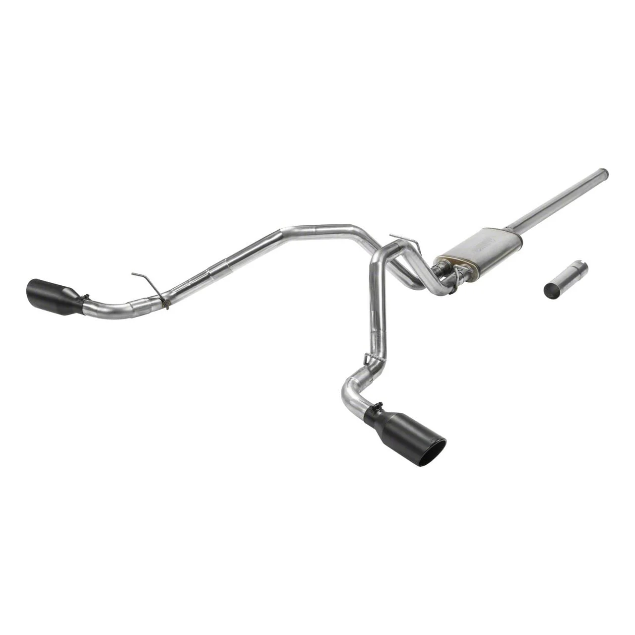 Flowmaster FlowFX Dual Exhaust System with Black Tips; Side Exit (09-13 5.3L Silverado 1500)