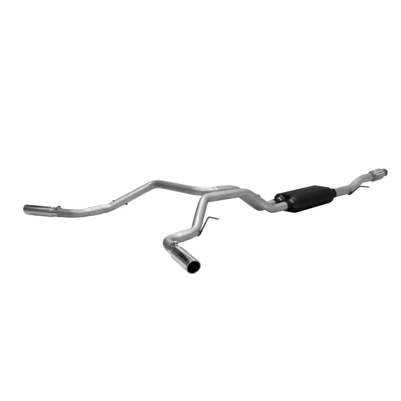 Flowmaster Force II Dual Exhaust System with Polished Tips; Side Exit (09-14 5.3L Tahoe)