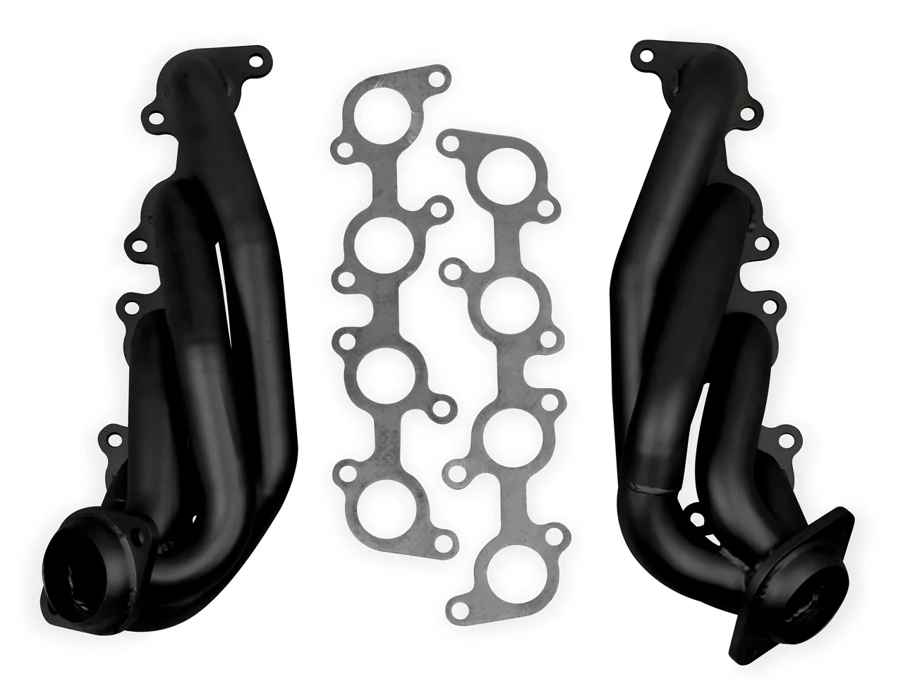 Flowtech 1-5/8-Inch Shorty Headers; Black Painted (11-17 5.0L F-150)