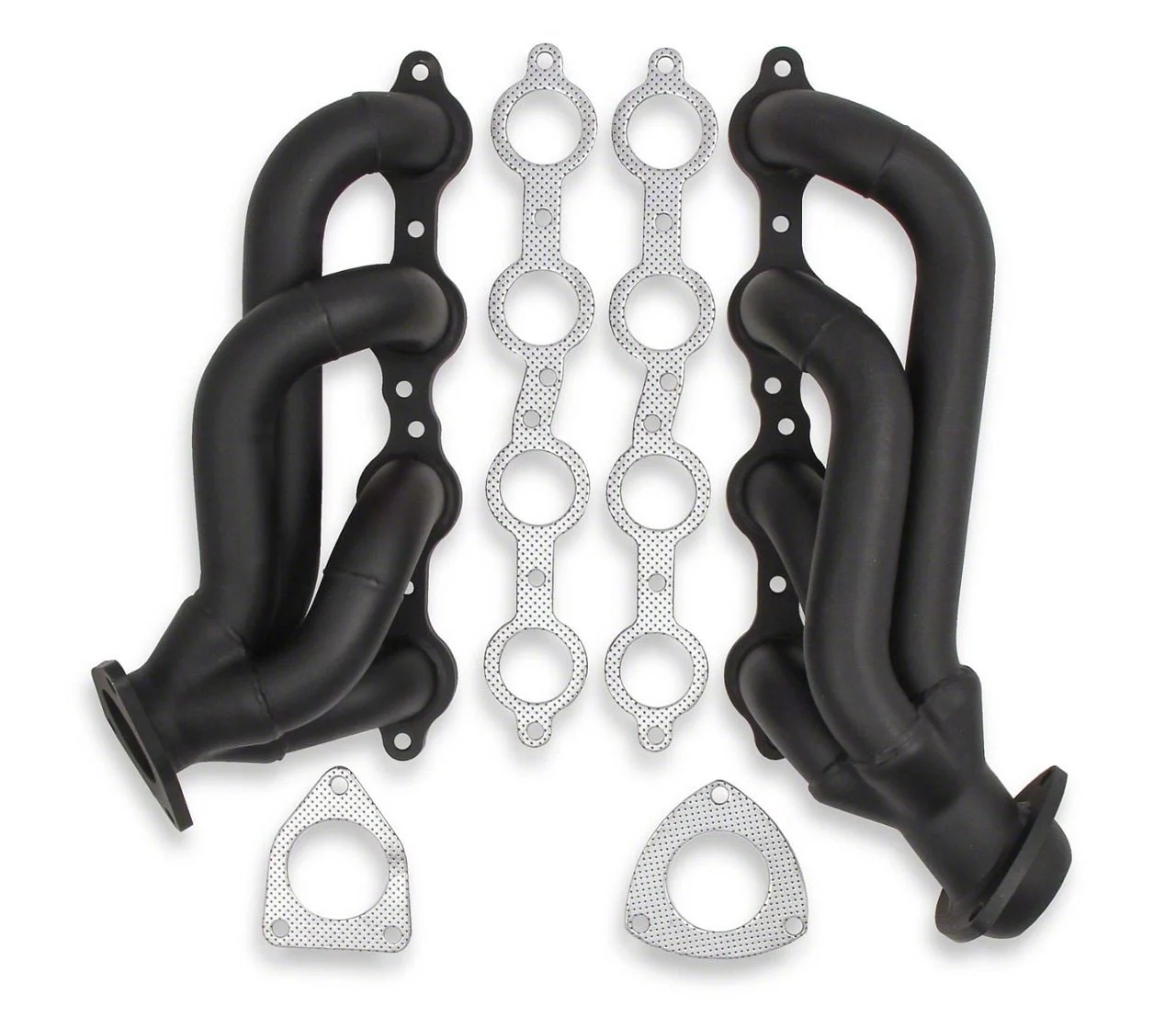 Flowtech 1-3/4-Inch Shorty Headers; Black Painted (03-13 6.0L Silverado 1500)