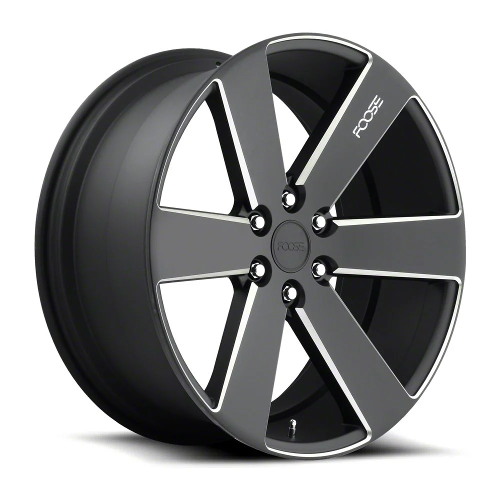 Foose Switch Black Milled 6-Lug Wheel; 20x9.5; 30mm Offset (07-13 Silverado 1500)