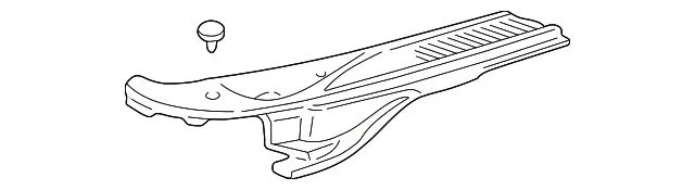 Ford Cowl Grille Panel; Passenger Side (04-08 F-150)