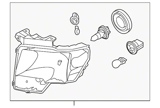 Ford Factory Replacement Halogen Headlight; Black Housing; Clear Lens; Passenger Side (09-14 F-150 w/ Factory Halogen Headlights)