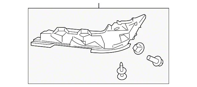 Ford Front Bumper Cover Trim Support without Wheel Opening Molding Holes; Passenger Side (15-17 F-150, Excluding Raptor)