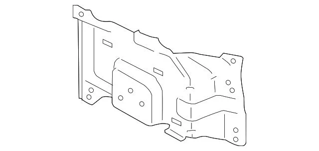 Ford Front Bumper Mounting Plate; Driver Side (18-20 F-150, Excluding Raptor)