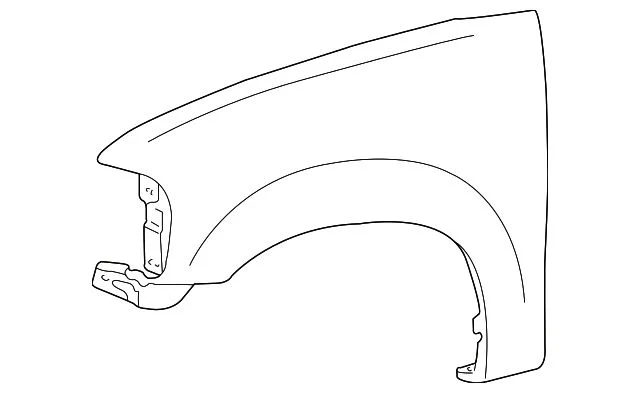 Ford Front Fender without Wheel Opening Molding Holes; Driver Side (04-08 F-150)