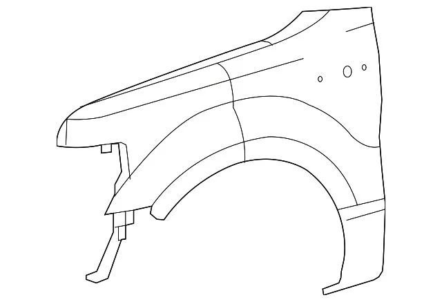 Ford Front Fender with Wheel Opening Molding Holes; Passenger Side (09-14 F-150, Excluding Raptor)
