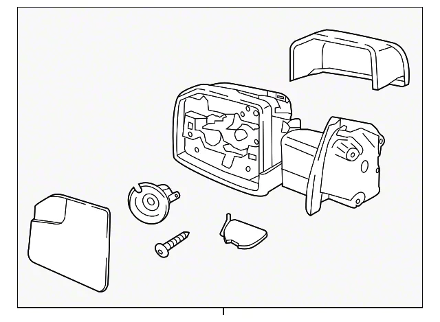 Ford Manual Non-Heated Side Mirror; Driver Side (15-18 F-150)