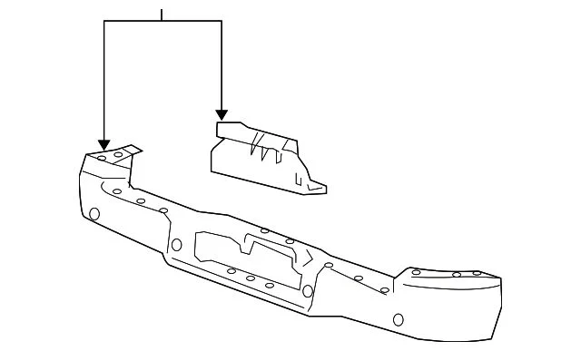 Ford Rear Bumper; Pre-Drilled for Backup Sensors; Chrome (04-09 F-150 Flareside)
