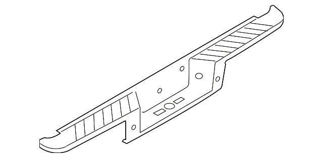 Ford Rear Bumper Step Pad; Pre-Drilled for Backup Sensors (09-14 F-150 Styleside w/ Towing Package)