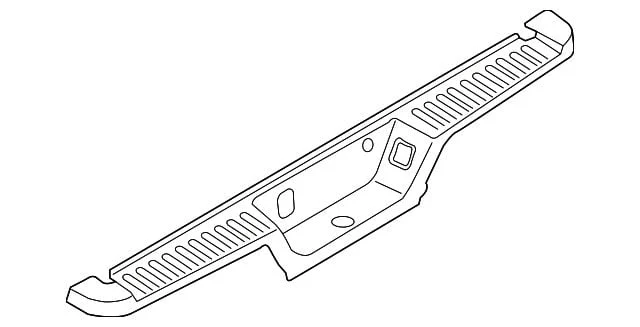 Ford Rear Bumper Step Pad; Not Pre-Drilled for Backup Sensors (15-20 F-150 w/ Towing Package)