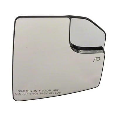 Ford Standard Heated Side Mirror Glass without Blind Spot Detection; Passenger Side (15-20 F-150)