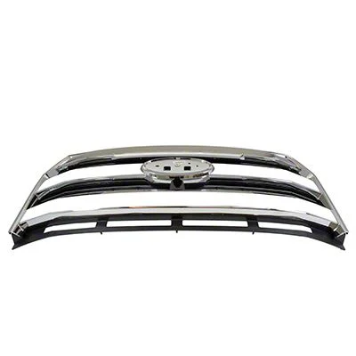 Ford Three Bar Style Upper Replacement Grille; Chrome (15-17 F-150 w/ Forward Facing Camera)