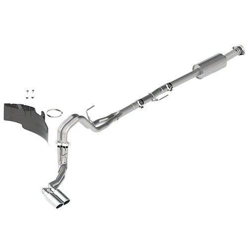 Ford Performance Extreme Dual Exhaust System with Chrome Tips; Same Side Exit (21-26 2.7L EcoBoost F-150)